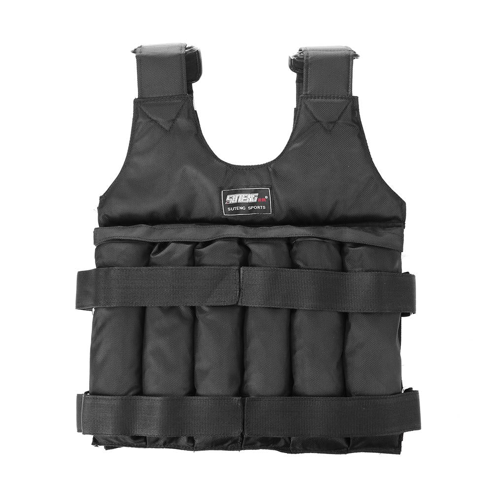15Kg 20Kg 50Kg Loading Weighted Vest Adjustable Exercise Training Fitness Jacket Gym Workout Boxing Vest Sand Fitness Waistcoat