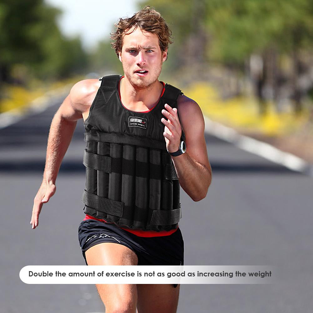 15Kg 20Kg 50Kg Loading Weighted Vest Adjustable Exercise Training Fitness Jacket Gym Workout Boxing Vest Sand Fitness Waistcoat
