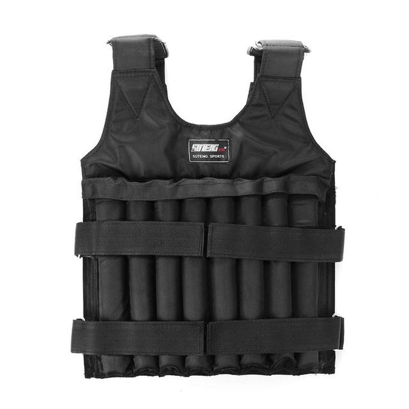 15Kg 20Kg 50Kg Loading Weighted Vest Adjustable Exercise Training Fitness Jacket Gym Workout Boxing Vest Sand Fitness Waistcoat