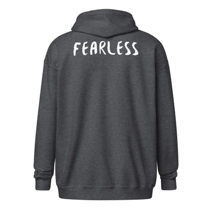 "Fearless" Unisex heavy blend zip hoodie